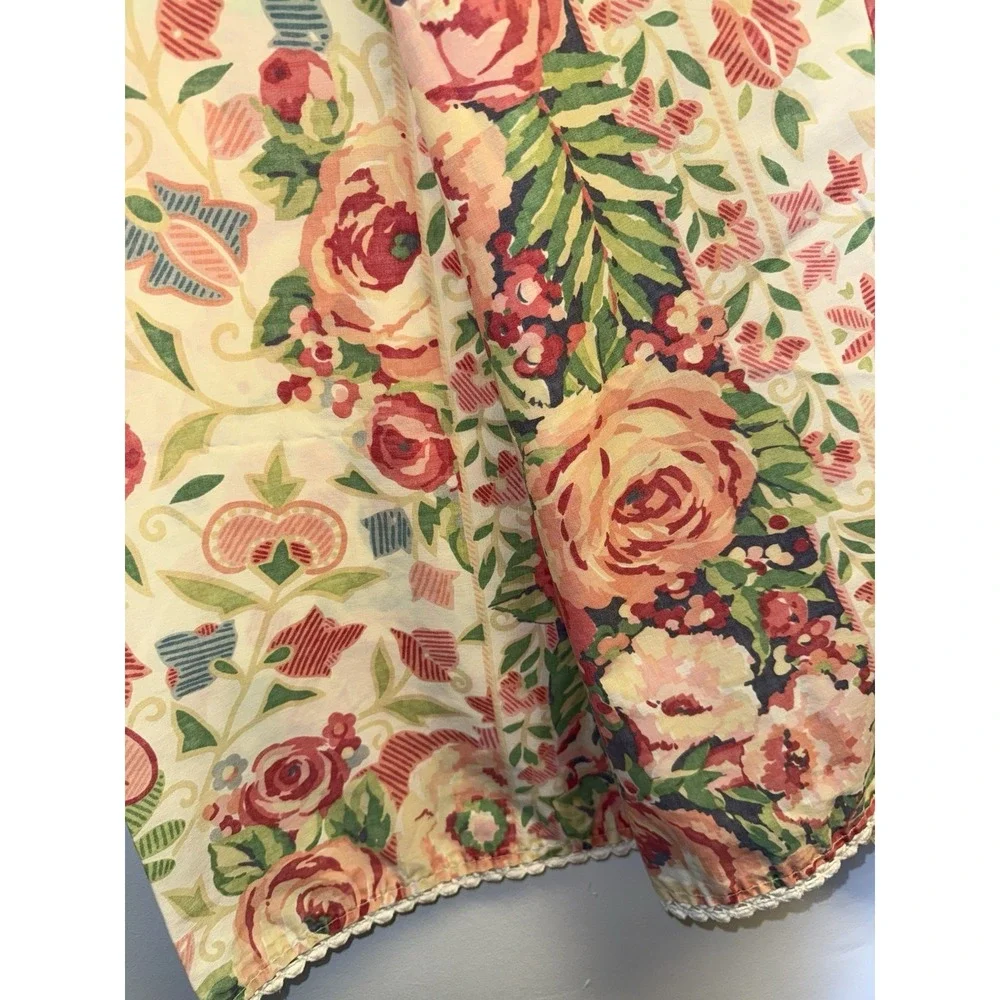 Vintage Collier Campbell Pair of King Pillowcases Mazurka Rose 1991 Cottage Core